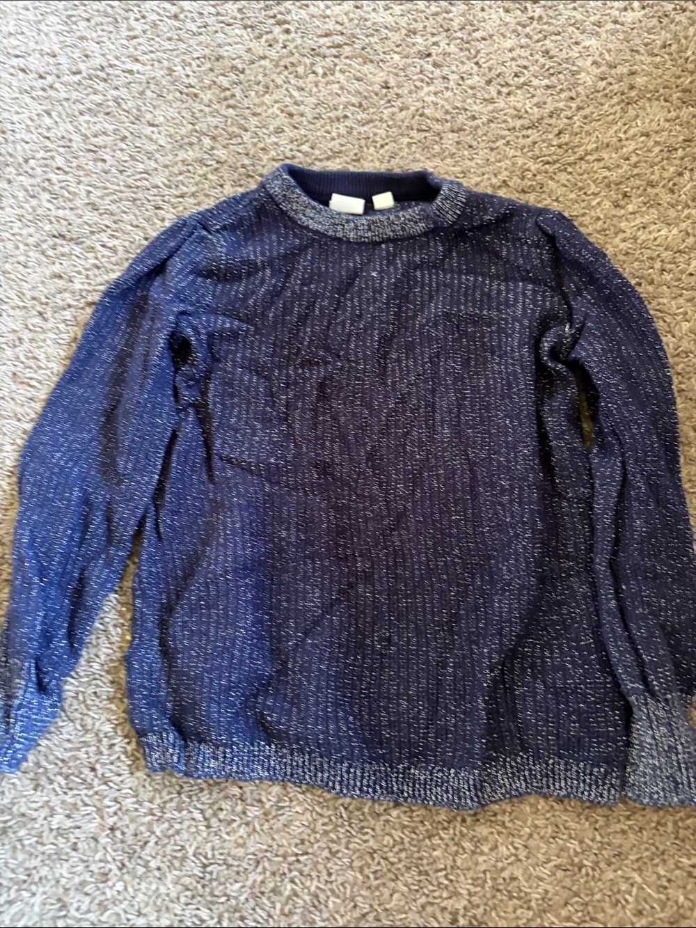 GAP Kids Navy Speckled Crewneck Sweater